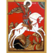 Saint Georges terrassant le dragon (Novgorod, XIVe) - Tempera on wood panel (2014) - (27cm x 22cm)