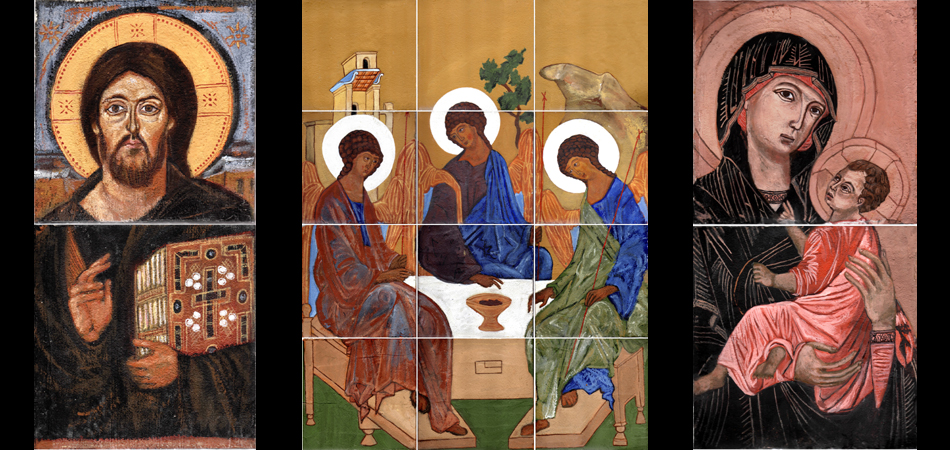 Camelia de Montety: Icons - tempera al fresco