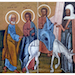 L'entree à Jerusalem (Wszystkie Swieta-Bialystok, XIXe) - Tempera al fresco (2015) - 2 parts, (40cm x 20cm) each