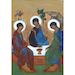 Sainte Trinite (Roublev, XVe) - Tempera al fresco (2015) - (60cm x 40cm)