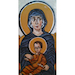 Vierge Kyriotissa (Monastère St Catherine, Sinaï, VIe) - Tempera al fresco (2016) - (40cm x 20cm)